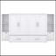 Lit escamotable double avec tablettes, tiroirs et ports USB, blanc