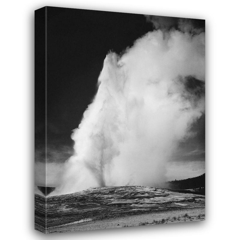Adams, photographie d'Ansel d'un vieux geyser fidèle qui éclate dans le parc national de Yellowstone, (97_460979)