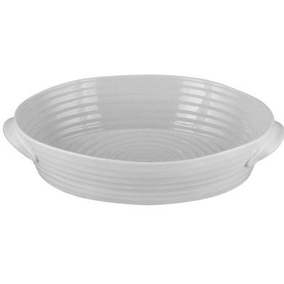 Portmeirion Sophie Conran Gray Large Handled Oval Roasting Dish