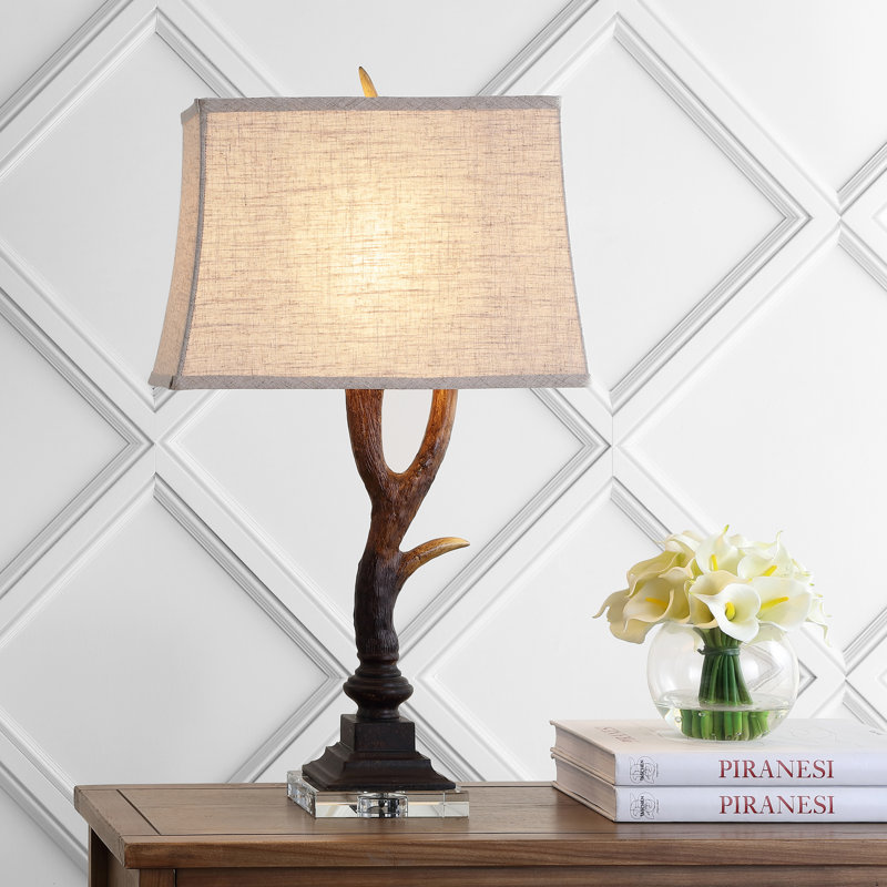 Kari Table Lamp, Dark Walnut