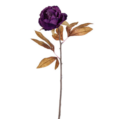 Vickerman 21" Artificial Red/Brown Peony Stem 6/Bag. Recommended for indoor use.