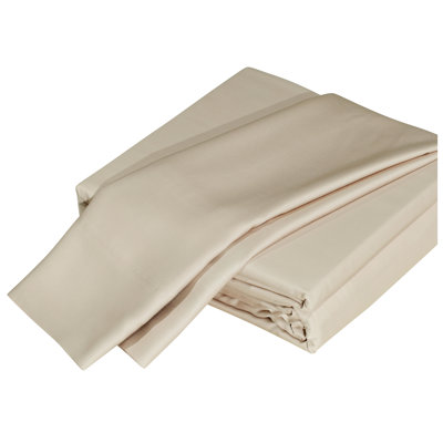 100% Viscose from Bamboo 5-Piece Sheet Set, OEKO-TEX Certified - Luxuriously Soft Split King Bedding in Light Khaki & Beige