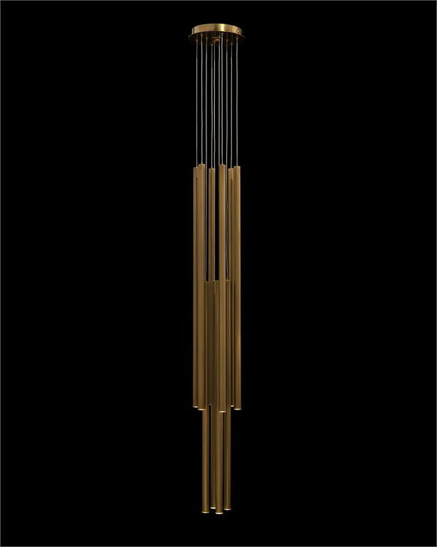 Hans 11 - Light Brass Cluster Pendant