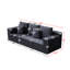 Siège profond 3 - Canapé en nuage modulaire en velours côtelé avec porte-gobelets, aucun assemblage requis, idéal pour les soirées cinéma en famille et les coins douillets, plusieurs options de configuration-1032972582