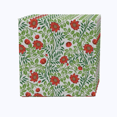 100% Cotton Floral Square Napkin