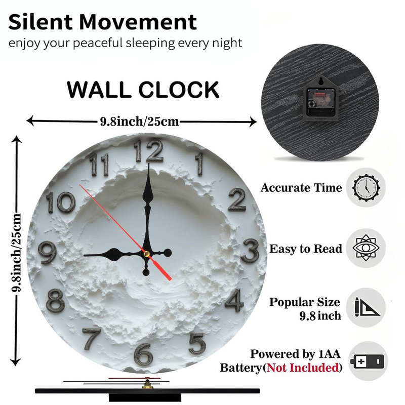 Horloge murale blanche texturée