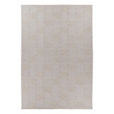 Vintage Wool Geometric Area Rug in White, Cream