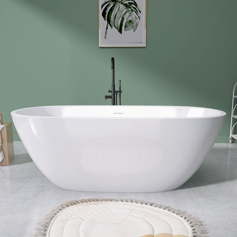 Baignoire de trempage autoportante 65 x 30, Blanc lustré