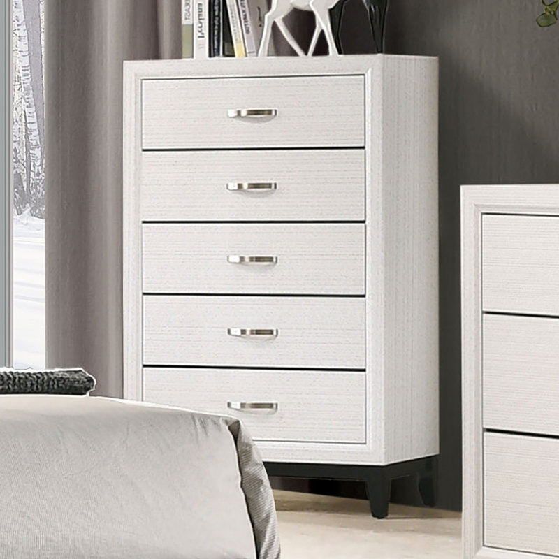Commode contemporaine Errico, blanc, Blanc