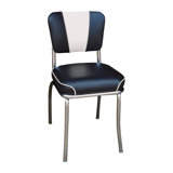 Chaise rembourrée à dossier en V Retro Home
