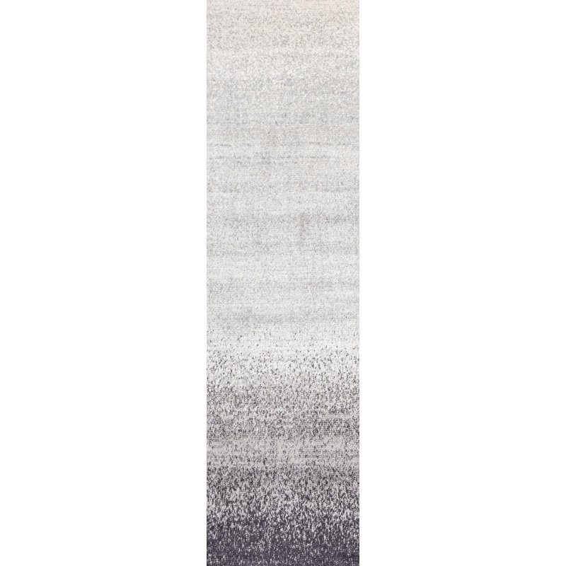 Pettit Modern Gradient Gray/Cream Rug, Runner 2'3" x 8'