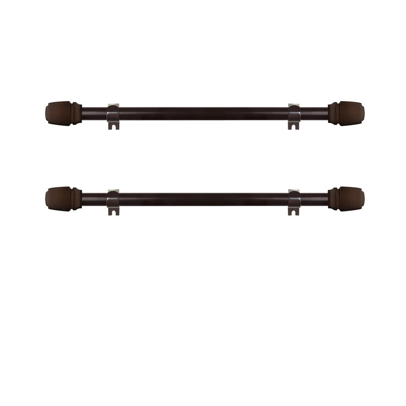 Tringle à rideaux simple réglable 12 "à 20" Damany, Cacao