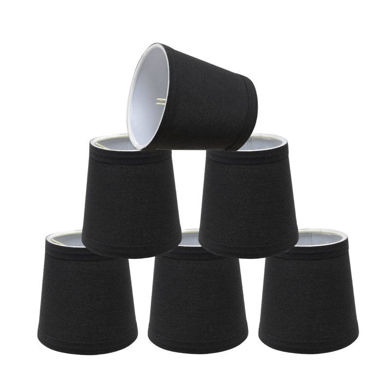 4'' H Cotton Empire Lamp Shade, Black