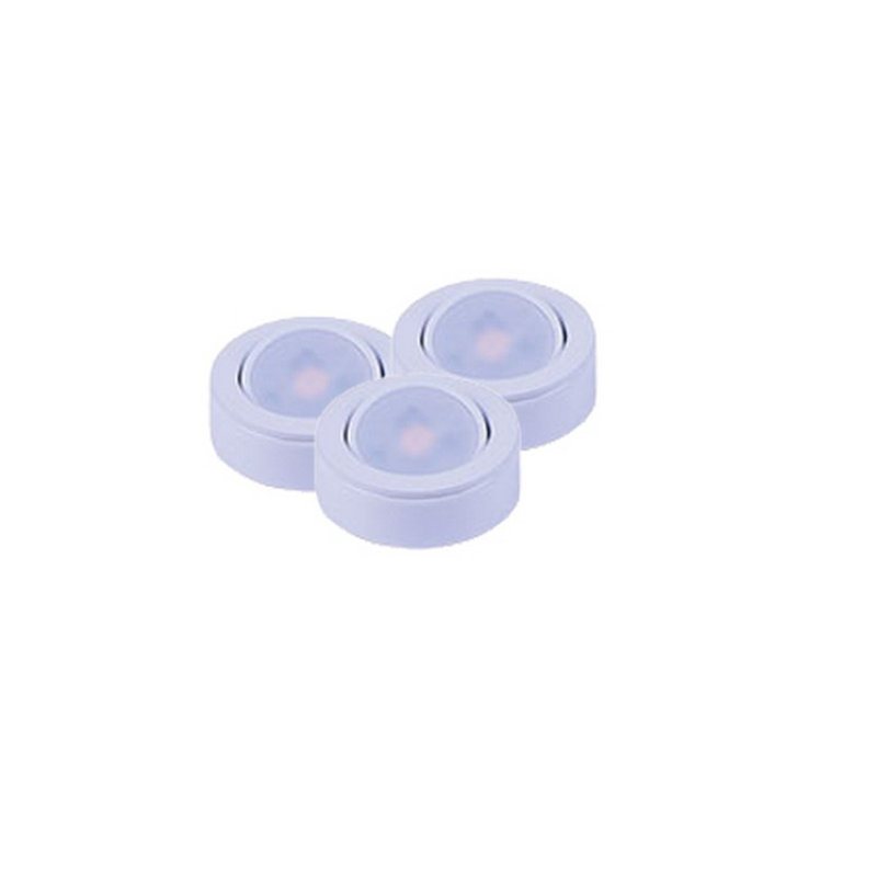 Statesboro 3 - Light LED Under Cabinet Puck Light, White