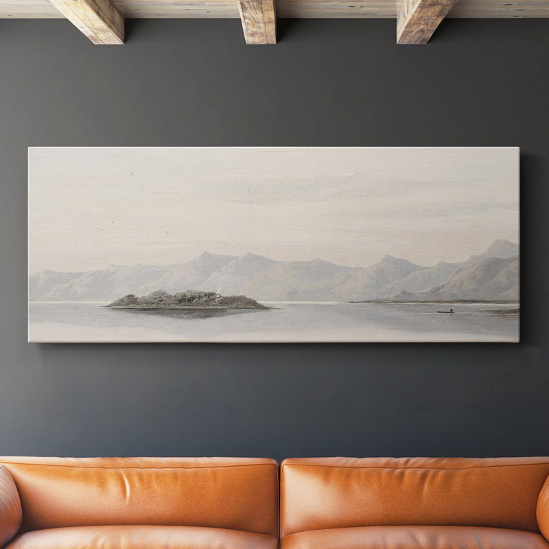 Paysage, série CC CCXX-III, toile tendue avec châssis, prête à être accrochée, H 16 po x l 40 po