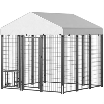 Outdoor Dog Kennel with Roof