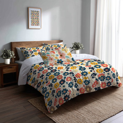 Ensemble de housse de couette en patchwork 5 pièces - Ensemble de coussins décoratifs d'été