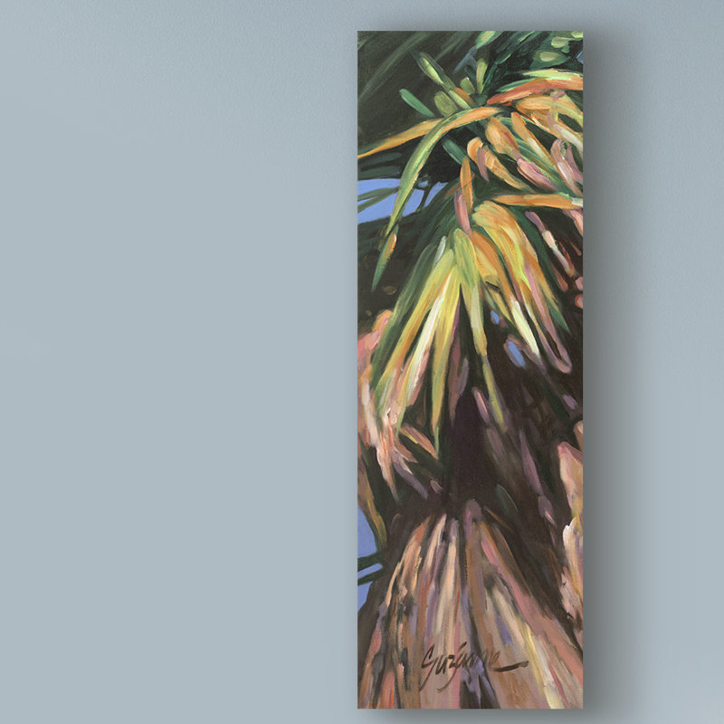 « wild palm i », reproduction d’impression sur toile tendue, H 32 po x l 10 po x P 2 po