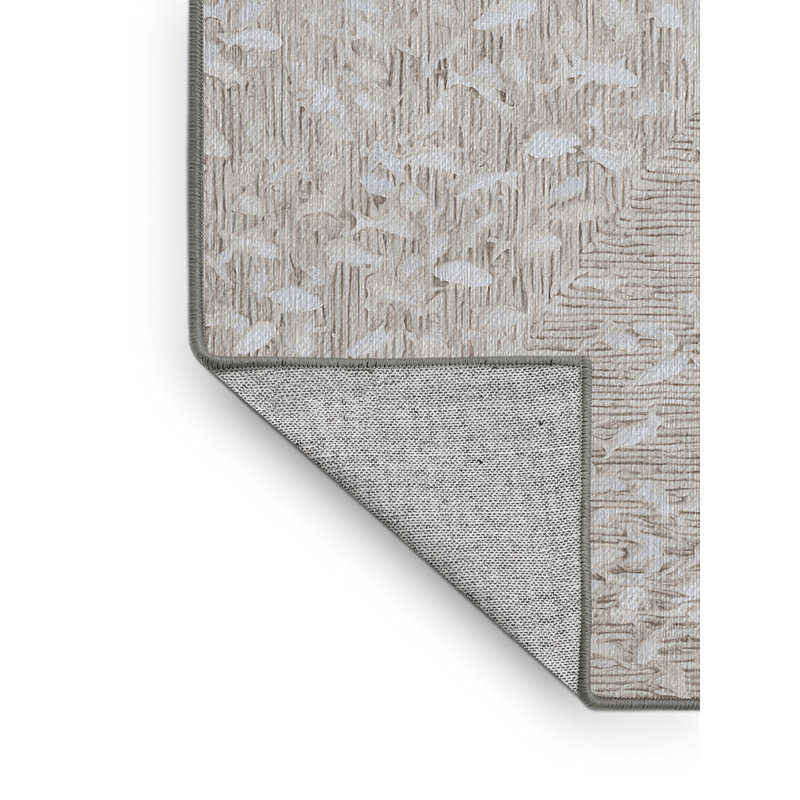 Machine Washable Gray Area Rug, Rectangle 7' x 10'