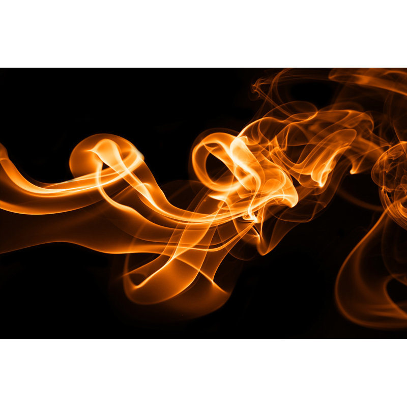 Orange Smoke - Wrapped Canvas Print, 81cm H x 122cm W x 3.8cm D