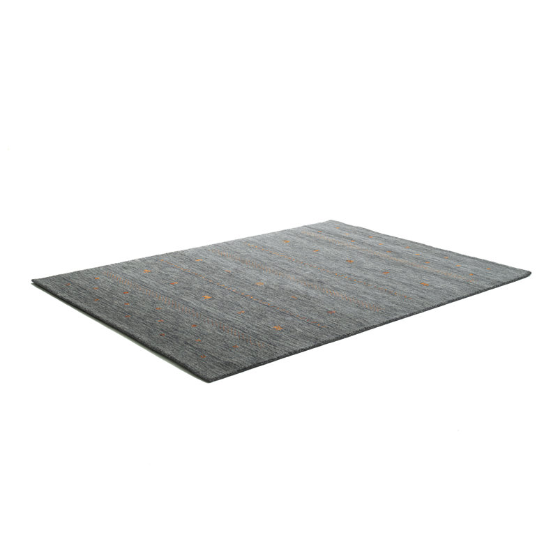 Anneliese Solid Colour Wool Hand Woven Area Rug, Rectangular 70 x 140 cm