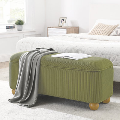 Banc de rangement avec repose-pieds Flannelette