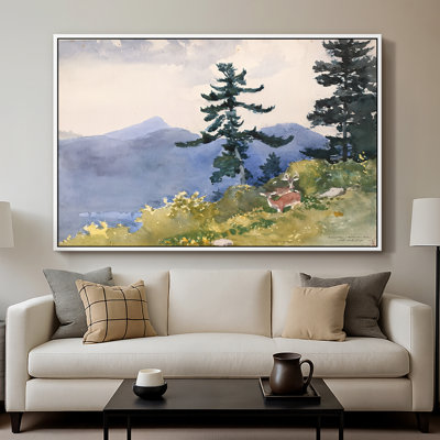 North Woods Club, Adirondacks, 1892 - Toile tendue avec châssis Winslow Homer