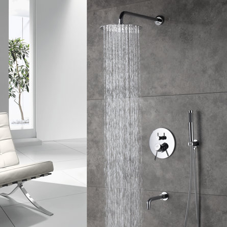 PureEssence Pressure-Balanced (Temperature And Volume) Complete Shower System with Rough in-Valve
