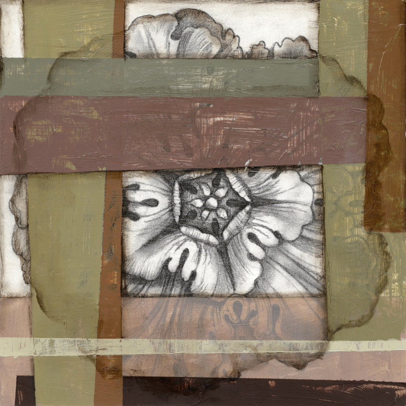Woven Rosette II - Wrapped Canvas Painting, 30cm H x 30cm W x 3.8cm D