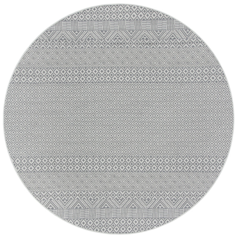Tapis d'intérieur / extérieur Waynesburg, Rond 6 pi 7 po