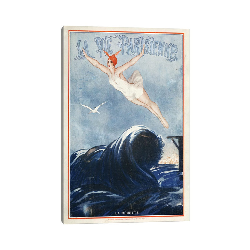 1923 La Vie Parisienne Magazine Cover - Wrapped Canvas Print, 101.6 cm H x 66.04 cm W x 1.91 cm D