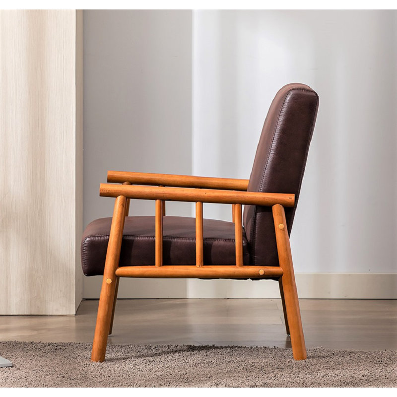 Goedeck Upholstered Armchair, Dark Brown