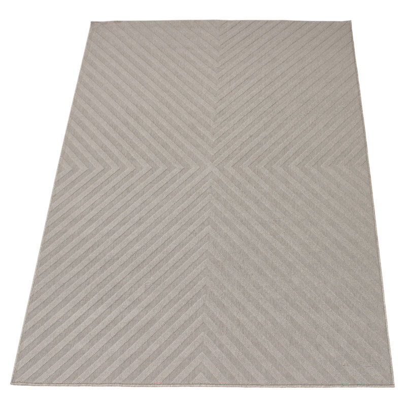 Ensemble de tapis gris abstrait, Rectangle 6 pi 7 po x 9 pi 6 po