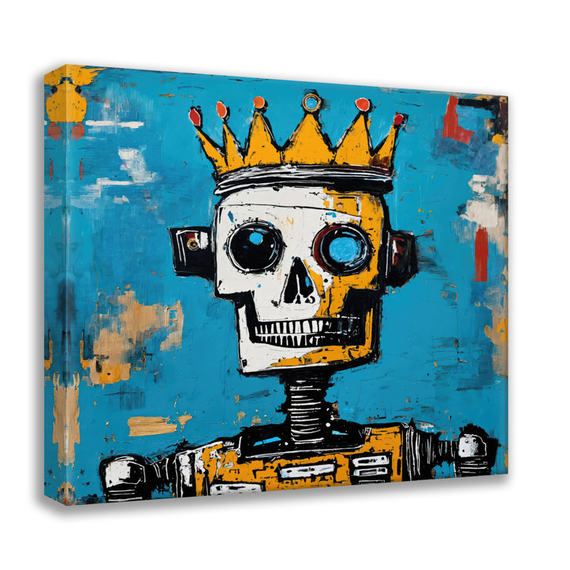 Robot 4-Hommage-Basquiat, estampe numérique sur toile tendue avec châssis, H 24 po x l 24 po
