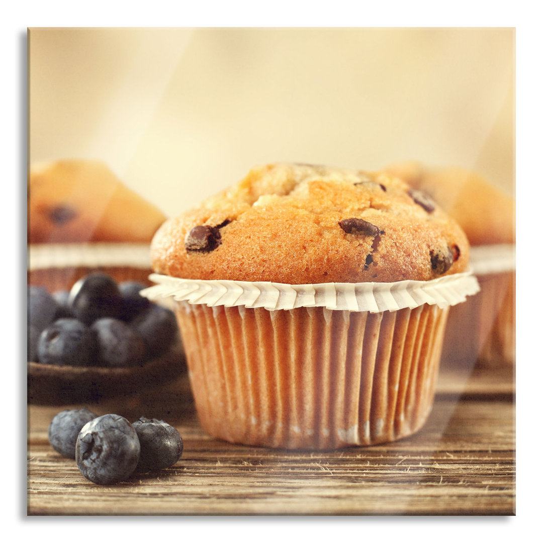 Glasbild-Muffins mit Heidelbeeren