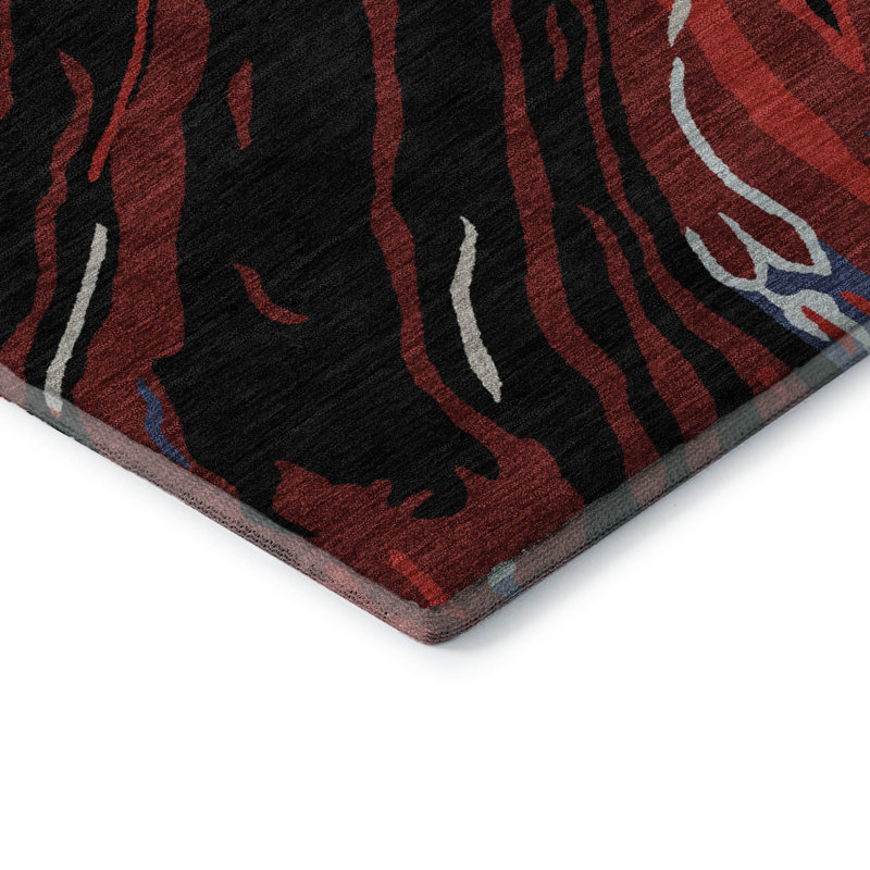 Premium Machine Washable Cortes AMF1037 Swirls Rug, Rectangle 5' x 7'6"