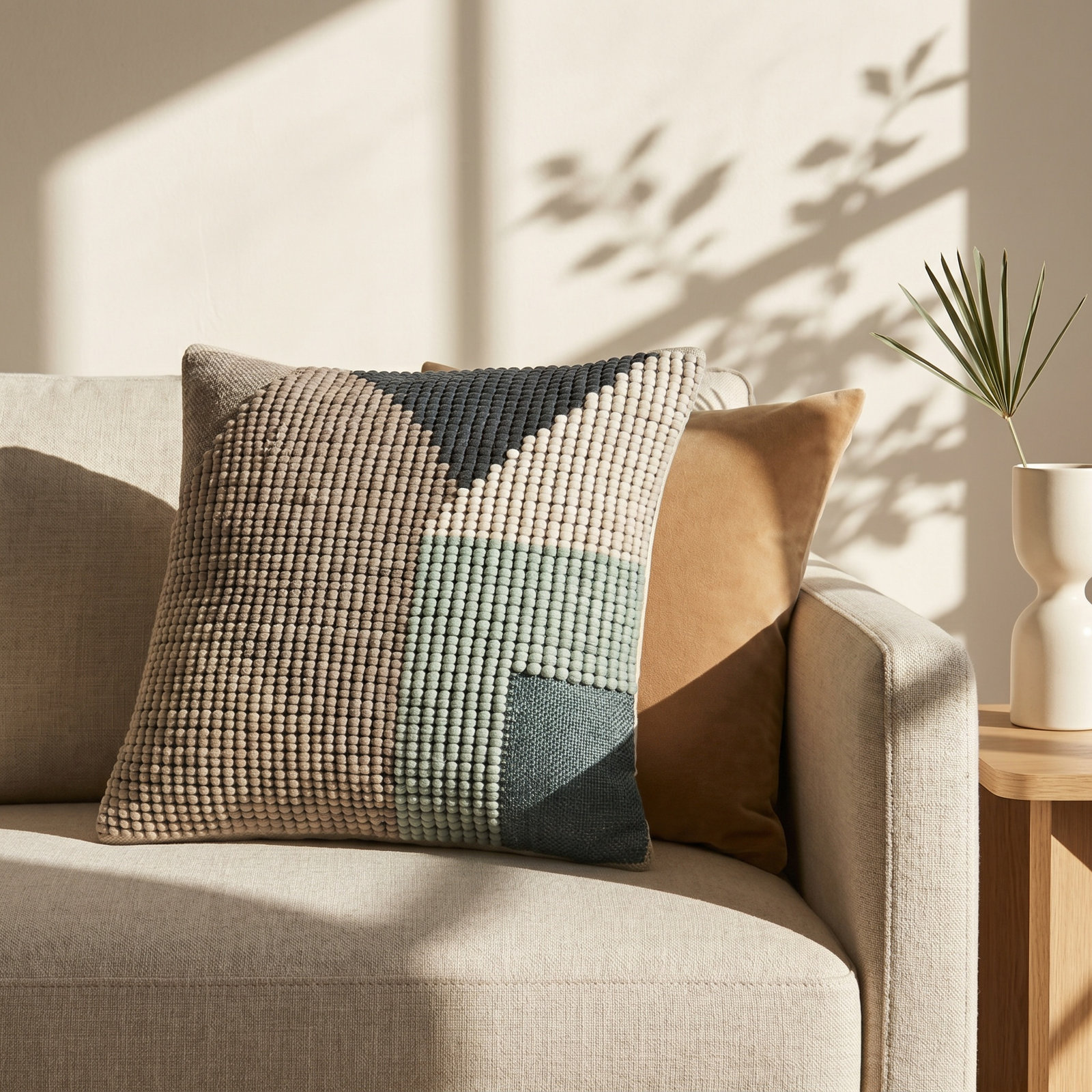 Kacie 22" x 22" Embroidered Throw Pillow, Polyester/Polyfill