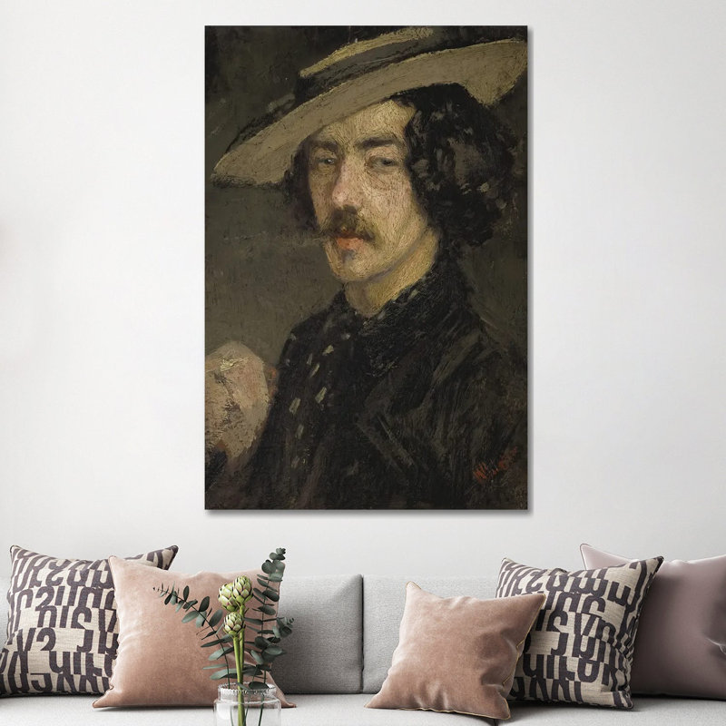 Fumeur - reproduction d'art mural - toile tendue, 60 po x 40 po, Toile tendue avec châssis, Sans cadre
