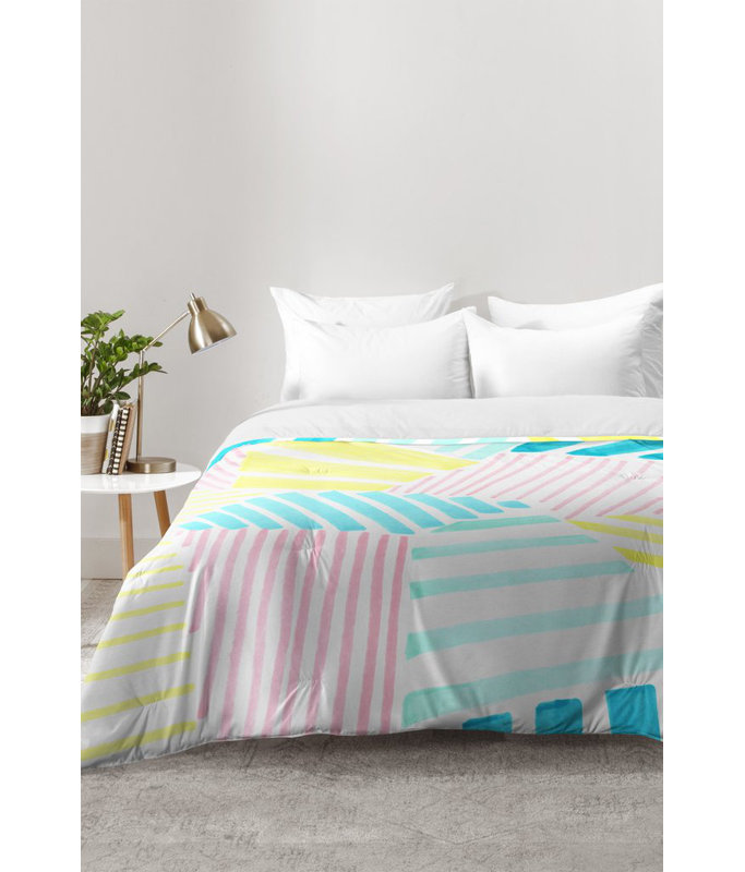 Susanne Kasielke Modern & Contemporary Polyester Abstract Comforter, King Comforter + 2 King Shams