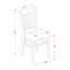 Ensemble de table de cuisine 5 pièces pour 4 personnes comprenant une table de salle à manger carrée et 4 chaises en bois massif, 36 x 36 pouces, acajou-122935445-106903850-106903849