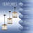 Sessoms 1 - Light Black/Brass Gold Pendant