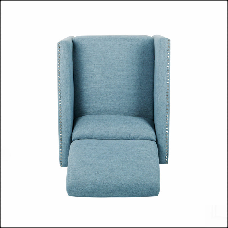 Push Back Recliner, Light Blue