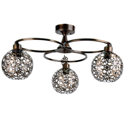 Plafonnier encastré 3 lumières