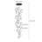 22 Rings Modern Minimalist Black Square LED Chandelier