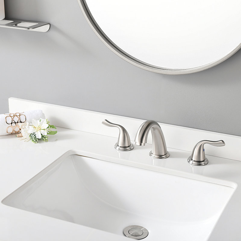 Robinet de salle de bain à 2 poignées avec drain NO