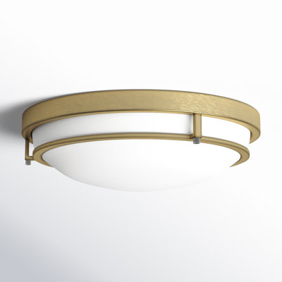 Aaru 2 - Light 13'' Simple Bowl Flush Mount in Natural Brass
