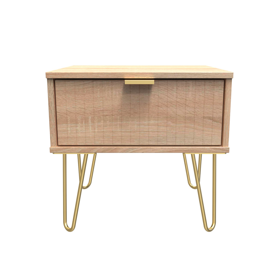 Beranda 1 Drawer Bedside Cabinet in Labrador Green & White (Ready Assembled)