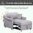 Chenille Convertible Sleeper Sofa-1202535483