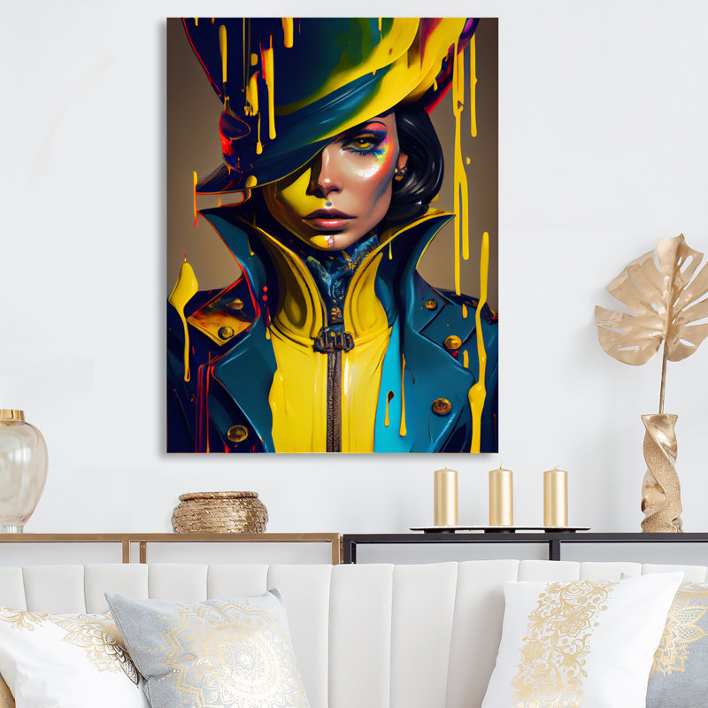 Décoration murale en métal glamour féminin, H 20 po x l 12 po x P 1 po