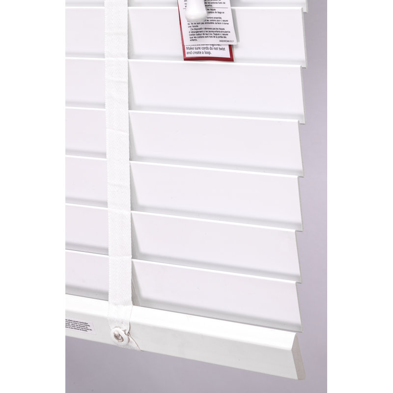 Fauxwood Tape Venetian Blind, 60cm W x 150cm L, White